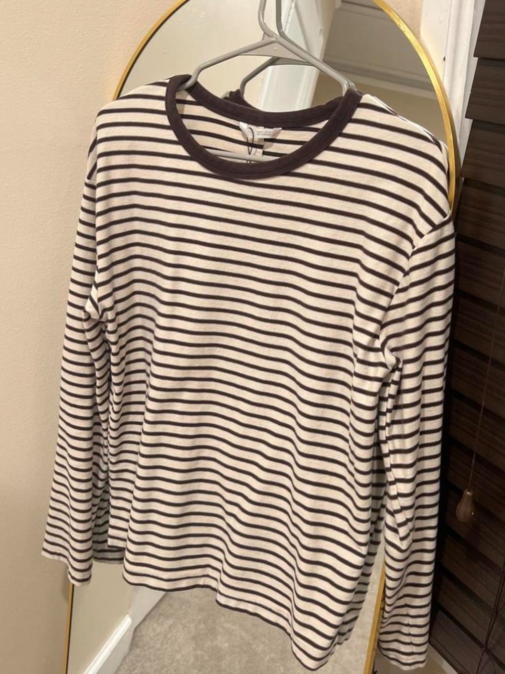 ZARA striped long sleeve shirt